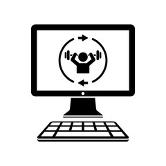 Gym workout - Vector icon for computer website or application