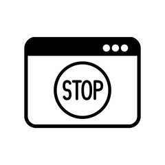 Stop signal - Vector icon for computer website or application