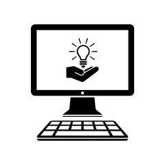 Light bulb - Innovative idea - Vector icon for computer website 