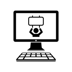 Manifestation of demonstrators or sport supporters - Vector icon