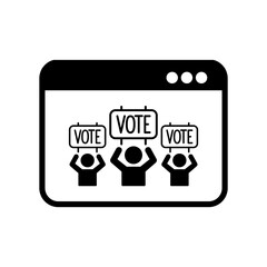Electoral crowd - Vector icon for computer website or applicatio