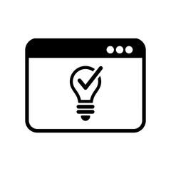 Light bulb - Innovative idea - Vector icon for computer website 