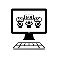 Supporters crowd - Vector icon for computer website or applicati