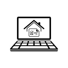 House certificate - Vector icon for computer website or applicat