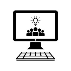 Teamwork ideas - Vector icon for computer website or application