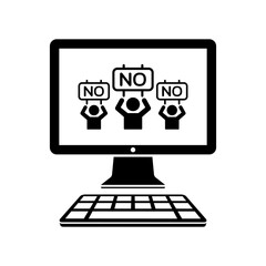 Negation crowd - Vector icon for computer website or application