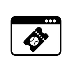 Sport ticket booking - Vector icon for computer website or appli