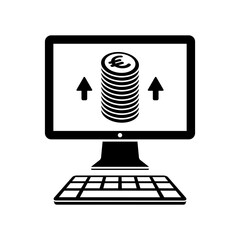 Increase pickings - Euro - Vector icon for computer website or a