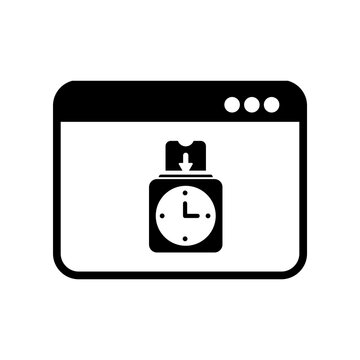 Digital clocking-in card - Vector icon for computer website or a