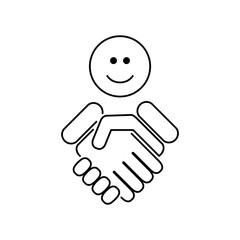 Happy agreement icon - Thin series