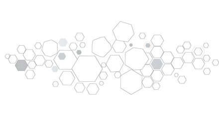 Abstract network of interconnected lines and shapes forming a complex digital structure