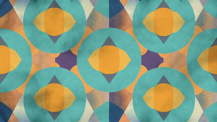 Colorful Geometric Triangle Pattern &ndash; Modern Mosaic Texture Illustration for Stylish Wallpaper, Backdrop & Fashion Design