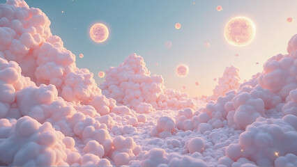 Sunset Landscape with Mountains and Forest &ndash; Sky, Clouds, Water Reflection & Sunlight Creating Stunning Natural Beauty