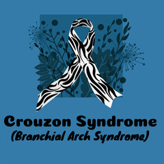Crouzon syndrome, Simple poster or banner on the topic of health and support for people with rare diseases