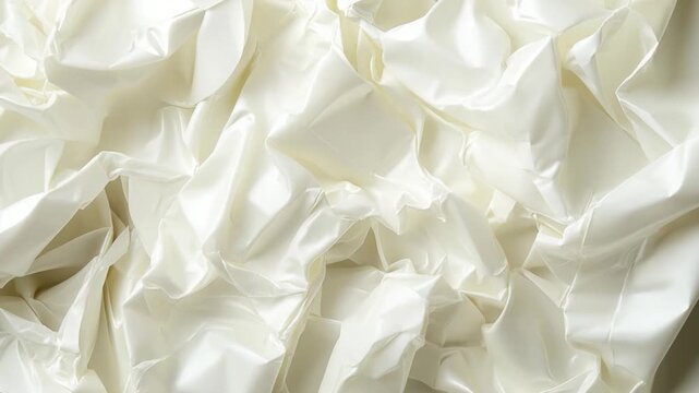 Video A close-up view of a bed with white sheets, ideal for use in interior design or bedding advertisements