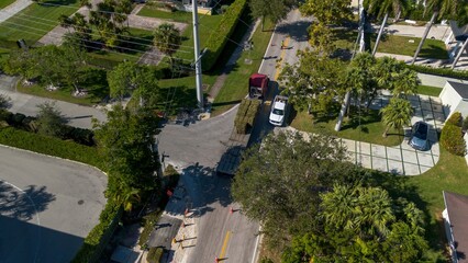 18 wheeler truck with trailer loaded with sod grass ready to unload