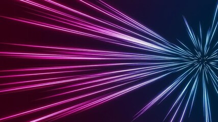 Dynamic abstract background featuring vibrant neon pink and blue light trails creating a futuristic high-speed motion effect - Powered by Adobe