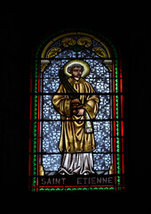 Eglise  St Etienne Cajarc Lot  France  Vitrail 