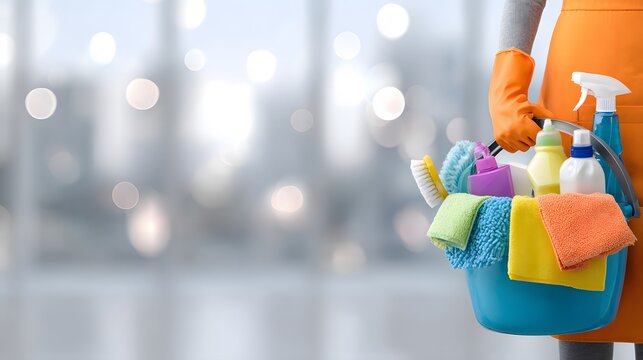 Office cleaning concept. 