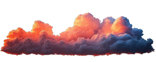 Vibrant Orange and Gray Clouds at Sunset Displaying Natural Beauty