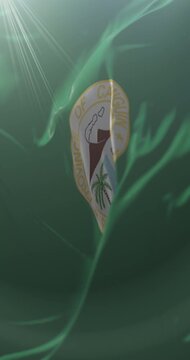 Flag of Camiguin Province, Philippines. Loop. 4K Vertical