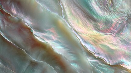 macro close up of natural nacre soft rainbow iridescence elegant smooth luxury jewelry feel rare organic texture ultra detailed