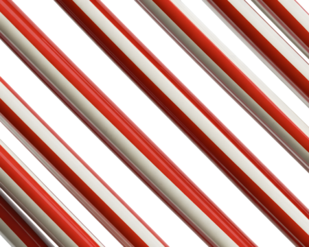 Festive Christmas banner background featuring vibrant red and white diagonal candy cane stripes. Perfect for holiday designs, seasonal celebrations, and sweet peppermint themes.