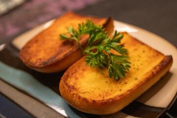 Fresh toasted garlic bread