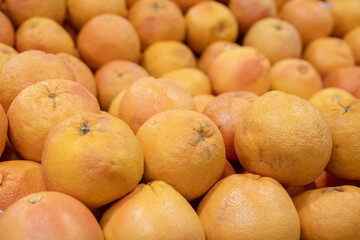 Stack of Grocery Oranges