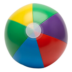 Colorful beach ball isolated on white background perfect for summer fun and recreational activities