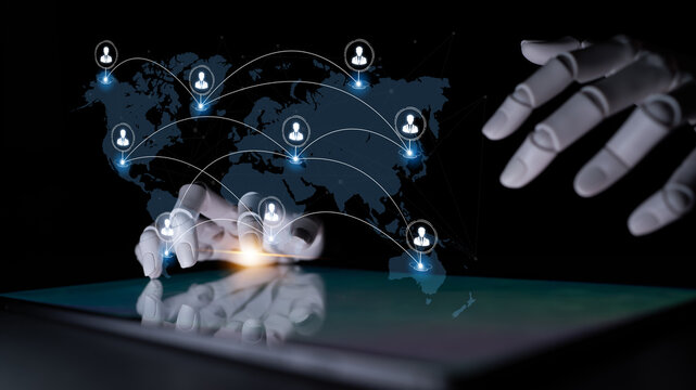 AI assistant builds a global business network, connecting a remote team for international collaboration. This smart system manages human resources and social community links. Fermion