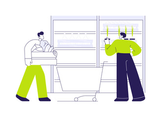 Wholesale product range abstract concept vector illustration.