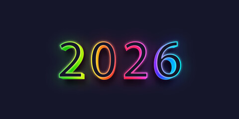 2026 Text Effect – Vibrant Glowing Editable AI Typography	