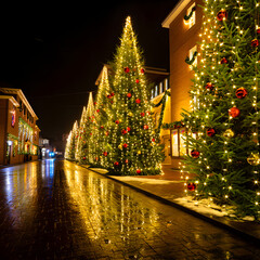 christmas tree in the city