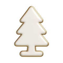 Fototapeta premium PNG Elegant gold-trimmed tree silhouette