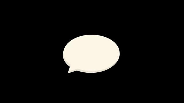 Dynamic speech bubble animation .  Dynamic message bubble animation element