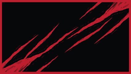 Bold crimson brushstrokes slashing through darkness create a dynamic, intense and edgy background design