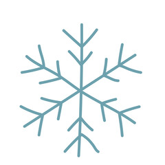 Cartoon Snowflake. Funny Positive Christmas Holiday Symbol Icon for Winter Xmas or New Year Gift Decoration. Merry Christmas Celebration Greeting Family Party Snow Art Element.