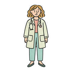 Fototapeta premium PNG Cartoon doctor character illustration