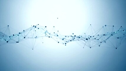Abstract digital animation showcasing interconnected network nodes on soft gradient background for - Powered by Adobe