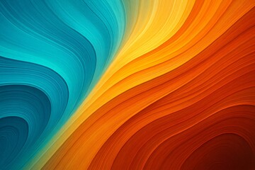 Flowing rainbow gradient curves from blue to orange