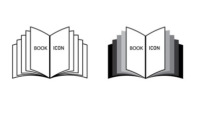 book icon set education study reading learning language skill sign symbol line pictogram vector illustration design flat graphic design.