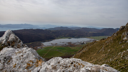 mountain landscape with clouds