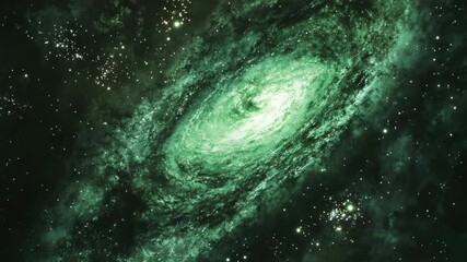 Green Spiral Galaxy