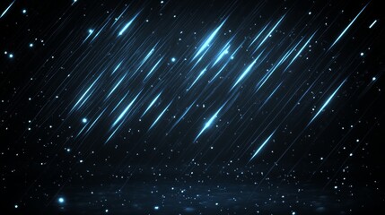 Stunning Abstract Light Streaks Falling in the Darkness, Creating a Cosmic Background Display