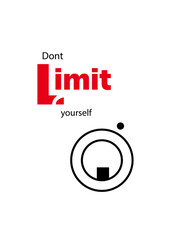 Motivational Minimalist Typography Poster &ndash; Don&rsquo;t Limit Yourself