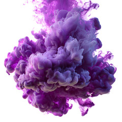 Fototapeta premium Swirling Purple Smoke Explosion Isolated