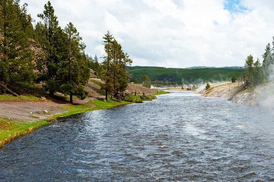 Yellowstone became the first national park for all visitors to enjoy the unique hydrothermal and geologic features, to observe wildlife and active geysers.