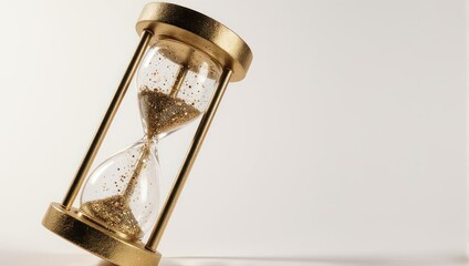 Golden Hourglass - A Symbol of Time Passing and Urgency.