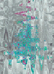 Abstract view of Christmas trees and pine needles shows color contrasts  with gentle blur offering zig zag forms of nature for background celebration events.